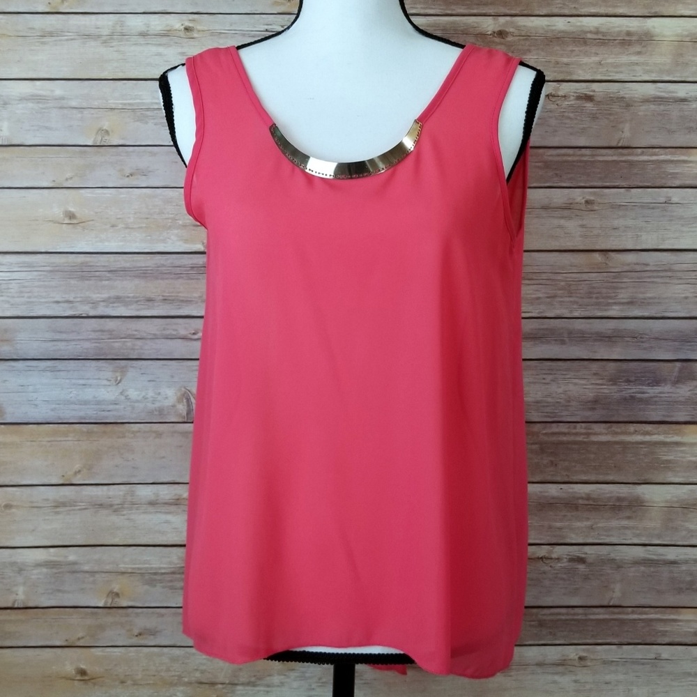 Moon Collection Sheer Boat Neck Blouse Size Large